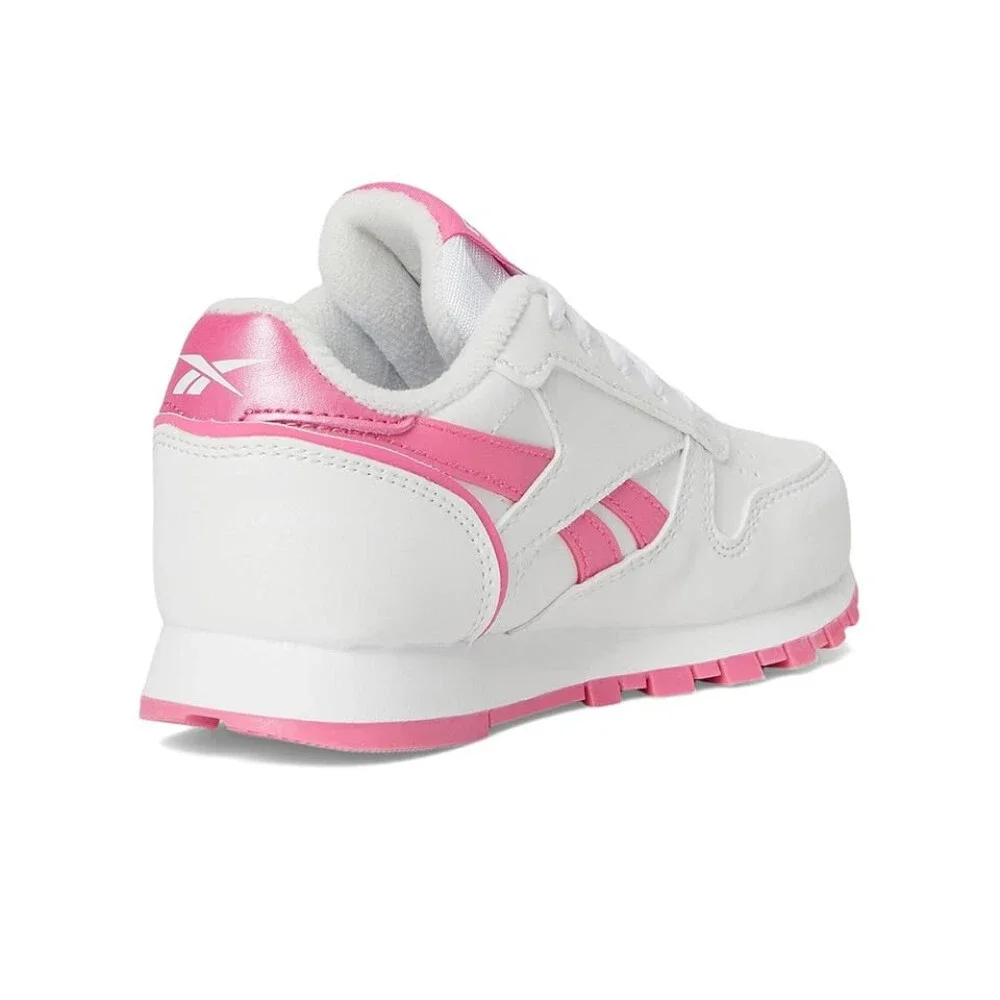 Reebok Classic Leather Step N' Flash 2.0 Sneakers Girls 2 M White Pink ZOGG3254